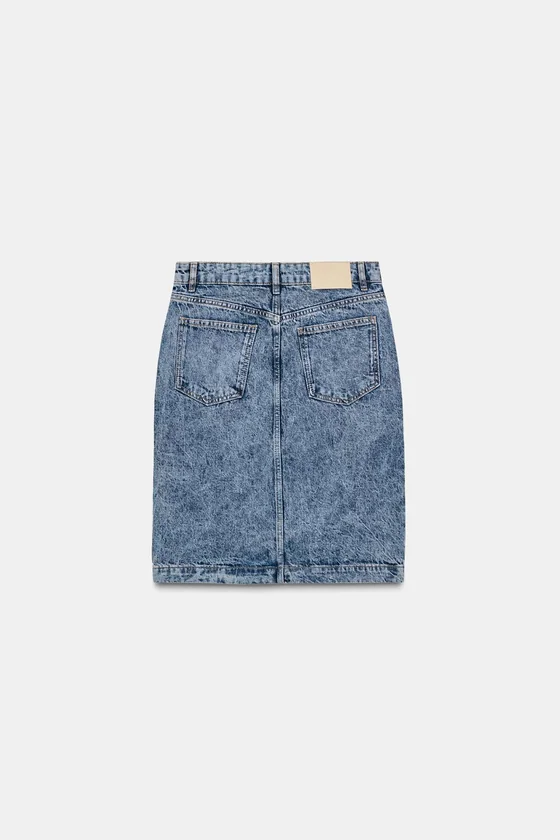 ДЖИНСОВАЯ ЮБКА МИДИ — коллекция Zara «ZW»