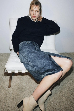 Джинсовая юбка миди — ZW COLLECTION- Заказать в России