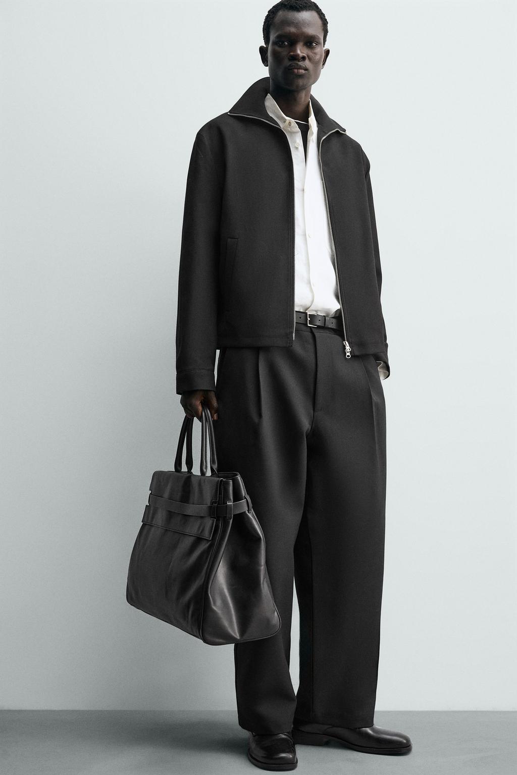 КУРТКА-РУБАШКА ИЗ САРЖИ С РЕЛЬЕФНЫМ УЗОРОМ