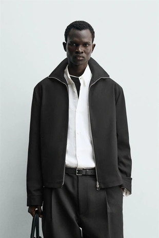 Куртка-рубашка из саржи с рельефным узором