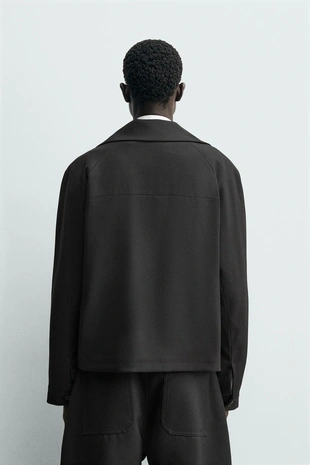 Куртка-рубашка из саржи с рельефным узором