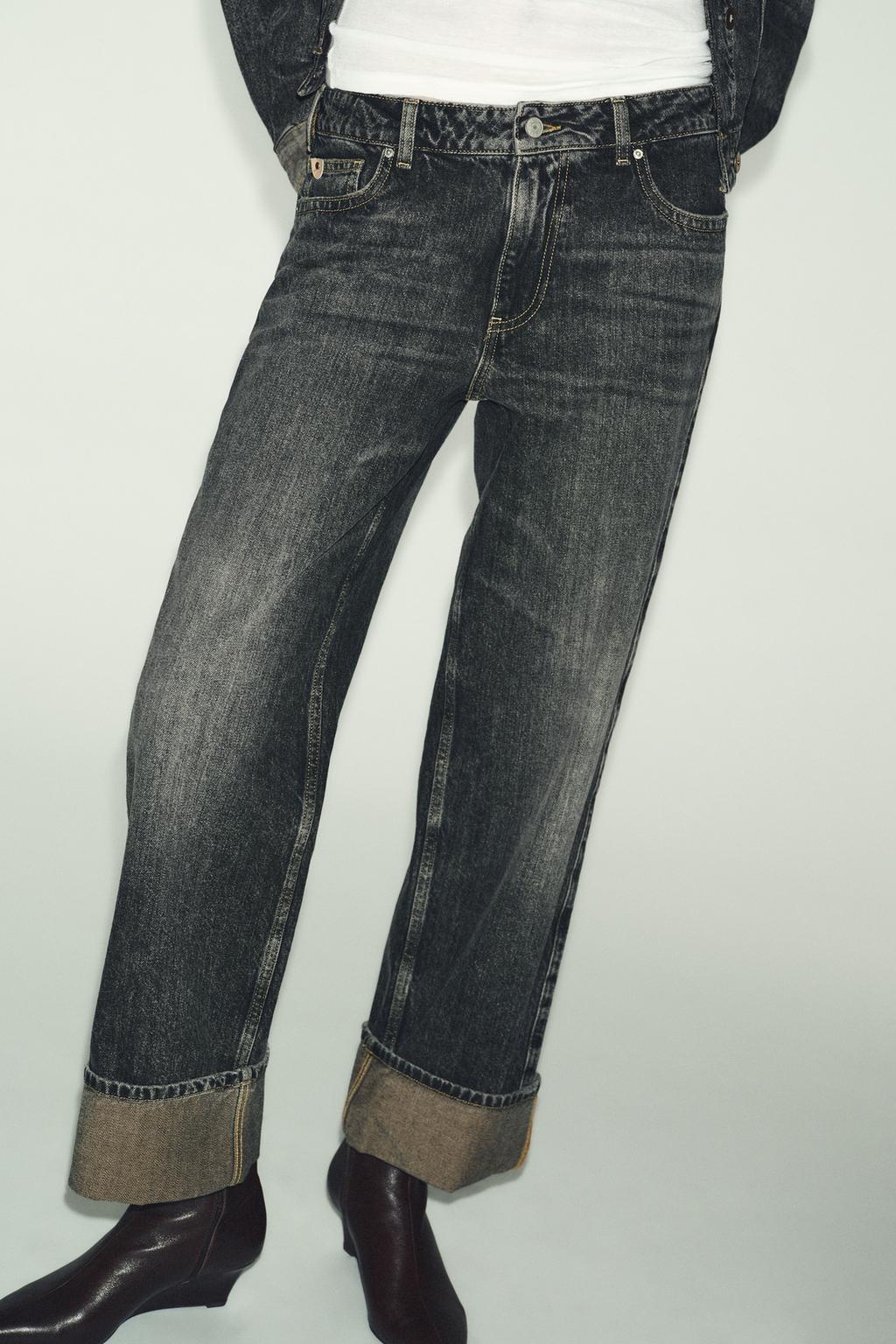 ДЖИНСЫ Z1975 STRAIGHT С ОТВОРОТАМИ СНИЗУ