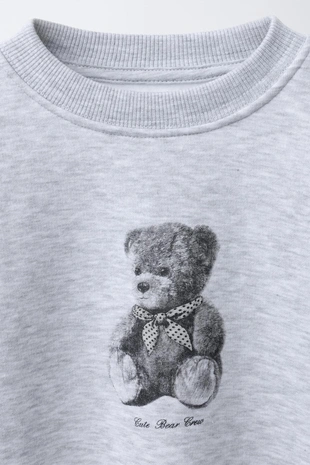 Толстовка с принтом «медвежонок»- Заказать в России