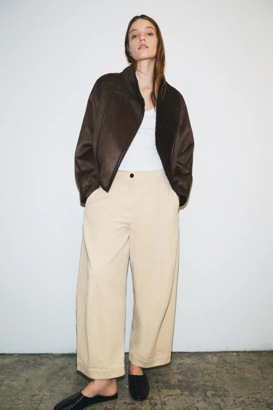 ВЕЛЬВЕТОВЫЕ БРЮКИ  FIT — коллекция Zara «ZW»
