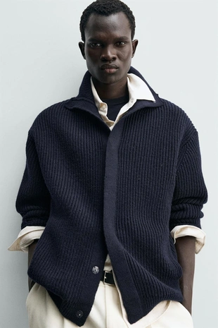 Кардиган платочной вязки- Заказать в России