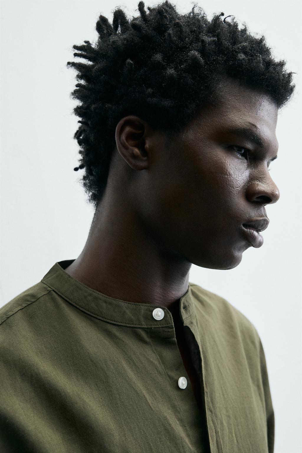 Рубашка из льна и хлопка