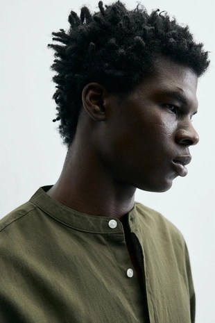 Рубашка из льна и хлопка- Заказать в России