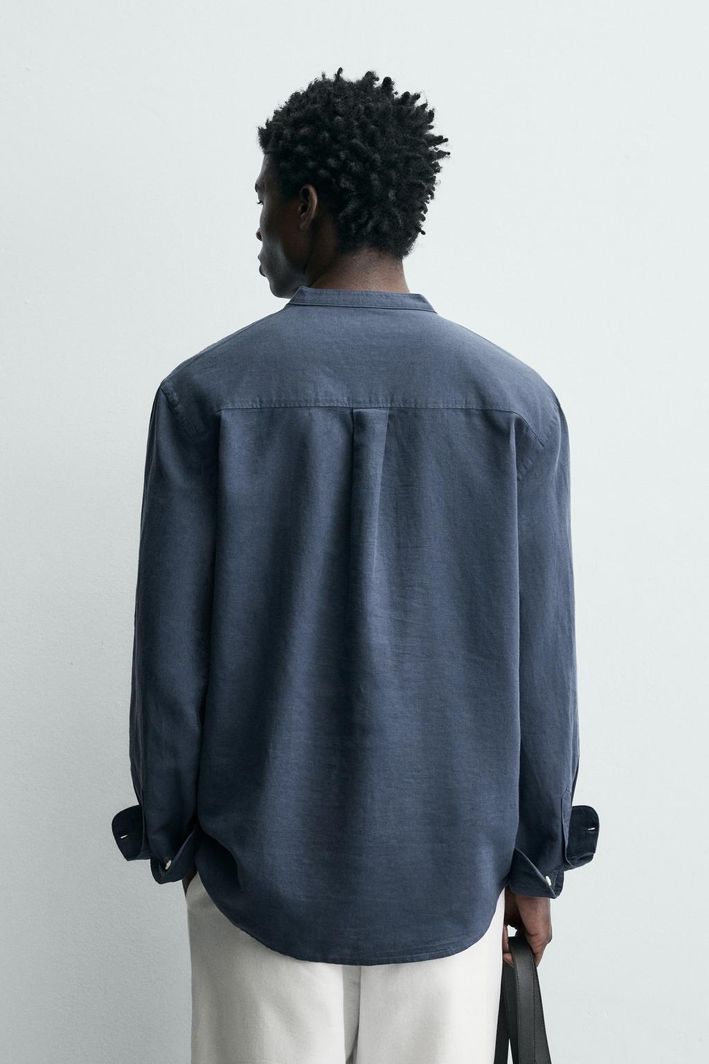 Рубашка из льна и хлопка