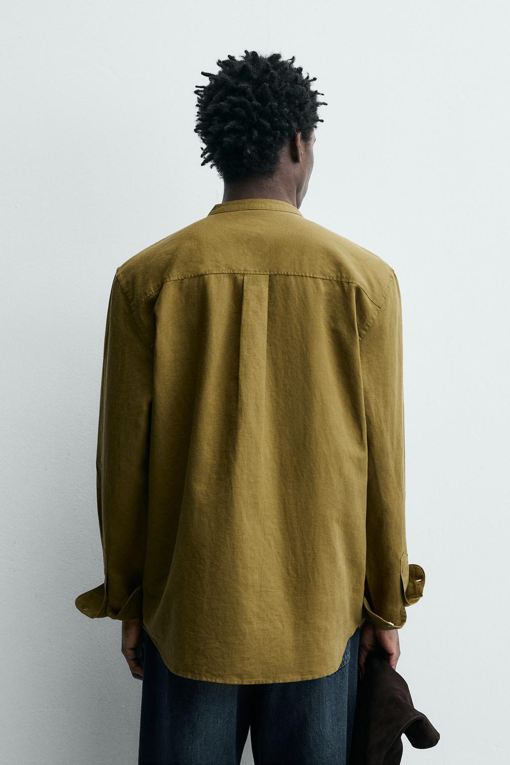 Рубашка из льна и хлопка