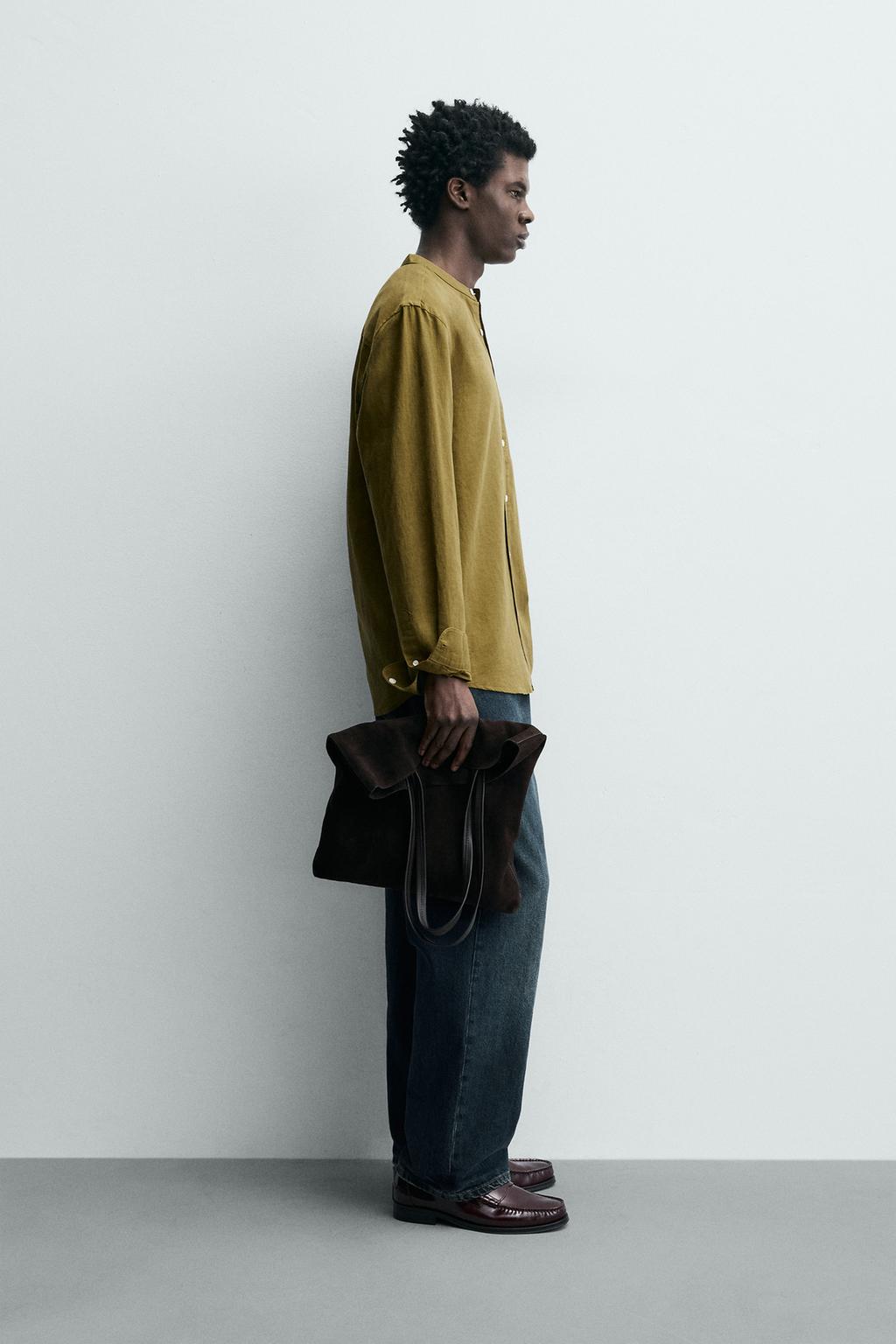 Рубашка из льна и хлопка