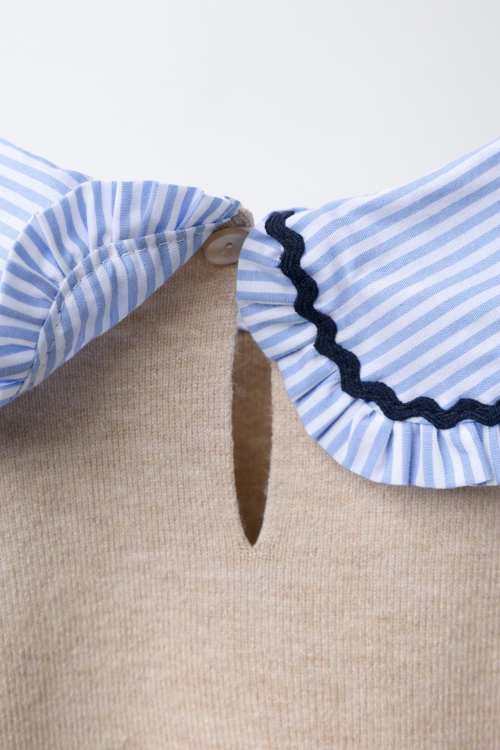 ВЯЗАНЫЙ ДЖЕМПЕР В ПОЛОСКУ С ВОРОТНИКОМ БОБО