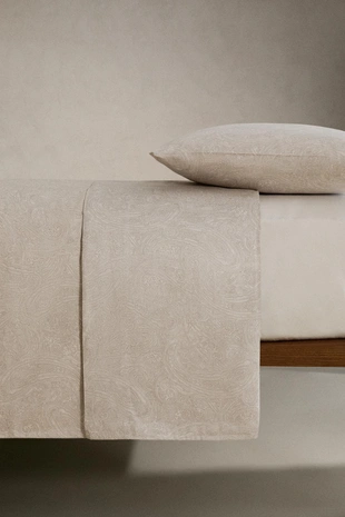 Простыня из сатина с рисунком пейсли- Заказать в России