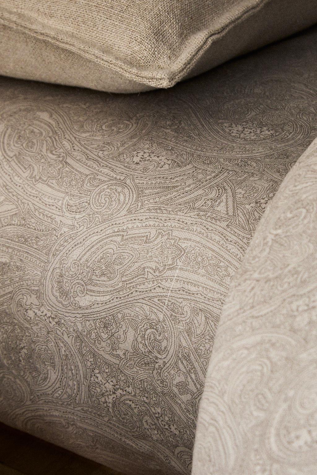 Простыня из сатина с рисунком пейсли