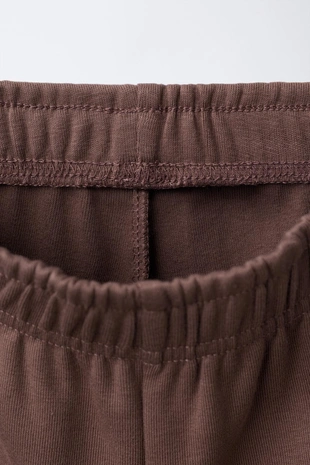 Брюки WIDE LEG из мягкой ткани с рельефной надписью- Заказать в России