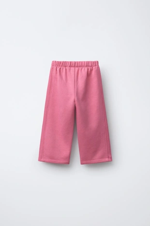 Брюки WIDE LEG из мягкой ткани с вышивкой капибары- Заказать в России