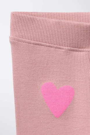 Легинсы в рубчик с принтом- Заказать в России