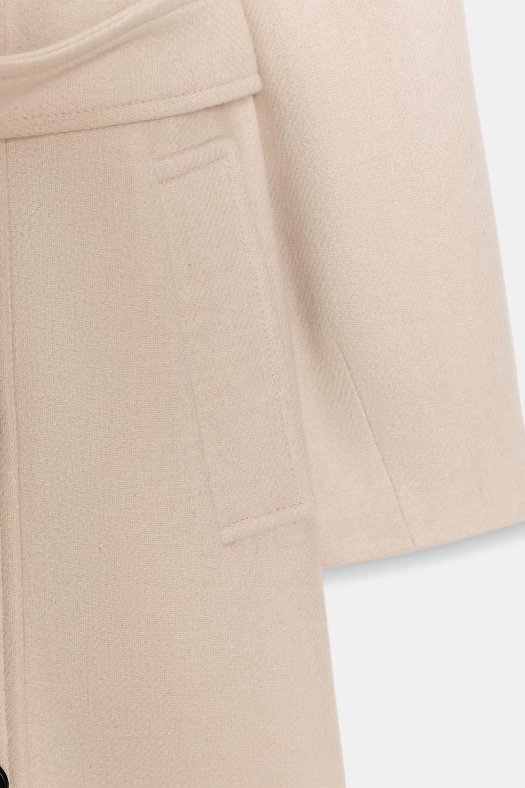 ДЛИННОЕ ПАЛЬТО ИЗ ШЕРСТИ С ВОРОТНИКОМ СТОЙКОЙ