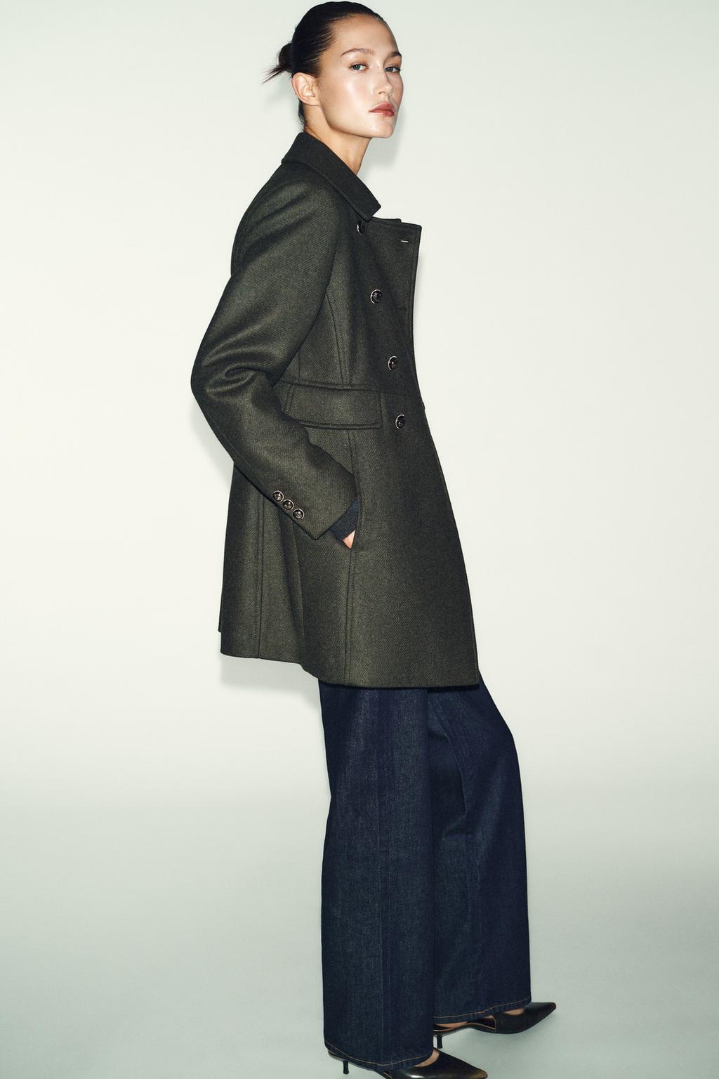 ДВУБОРТНОЕ ПАЛЬТО ИЗ ШЕРСТИ