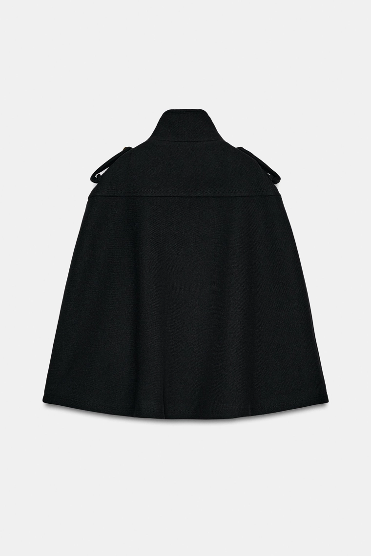 Пальто-накидка из шерсти manteco коллекции zw