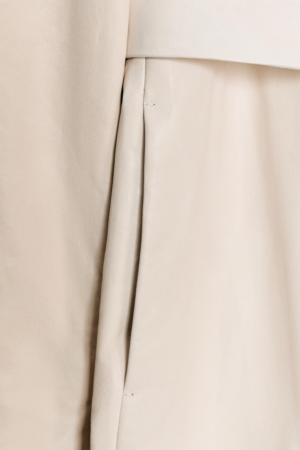 Стеганое кожаное пальто zw collection limited edition