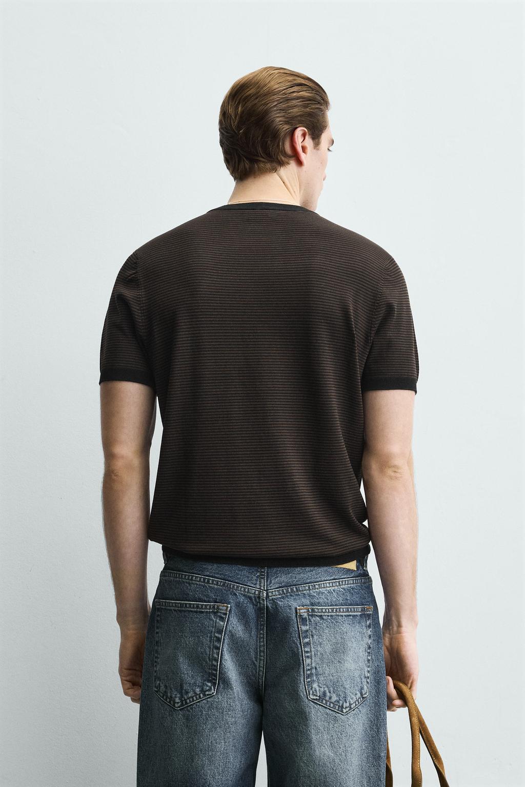 ТРИКОТАЖНАЯ ФУТБОЛКА ИЗ СМЕСОВОЙ ВИСКОЗЫ