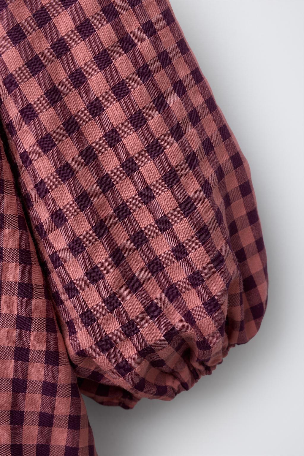 ПЛАТЬЕ В КЛЕТКУ ВИШИ С ВОЛНИСТЫМИ КРАЯМИ