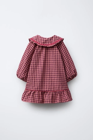 Платье в клетку виши с волнистыми краями- Заказать в России