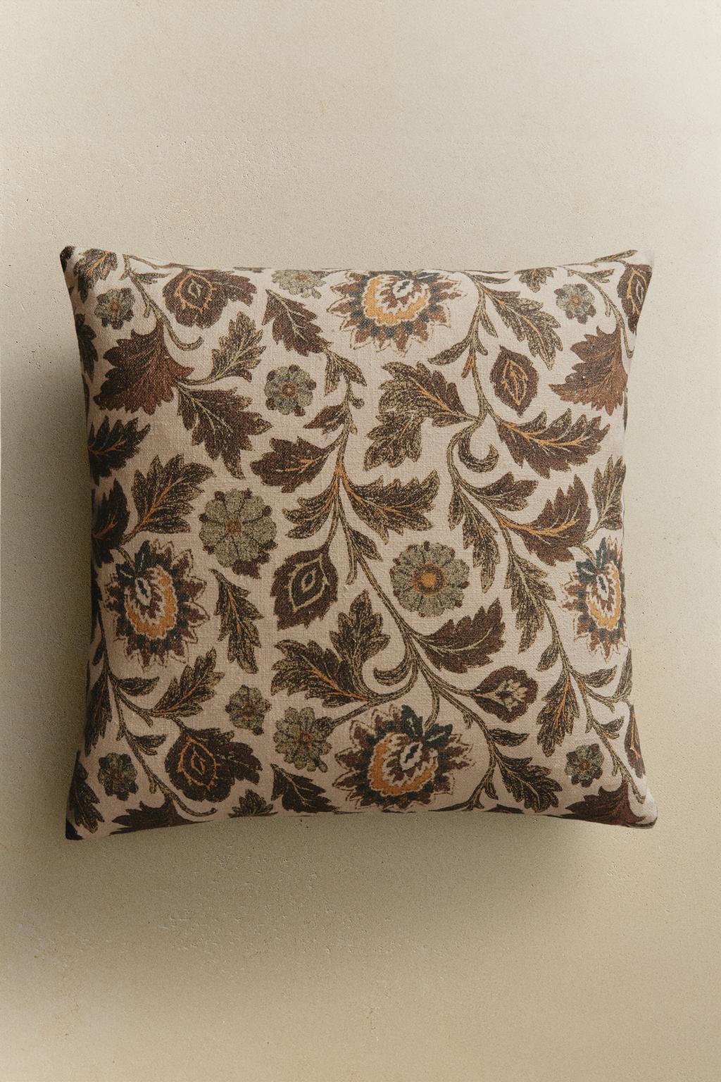 Чехол на подушку с цветочным принтом