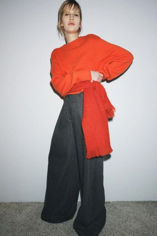 Брюки WIDE-LEG с защипами — ZW COLLECTION- Заказать в России