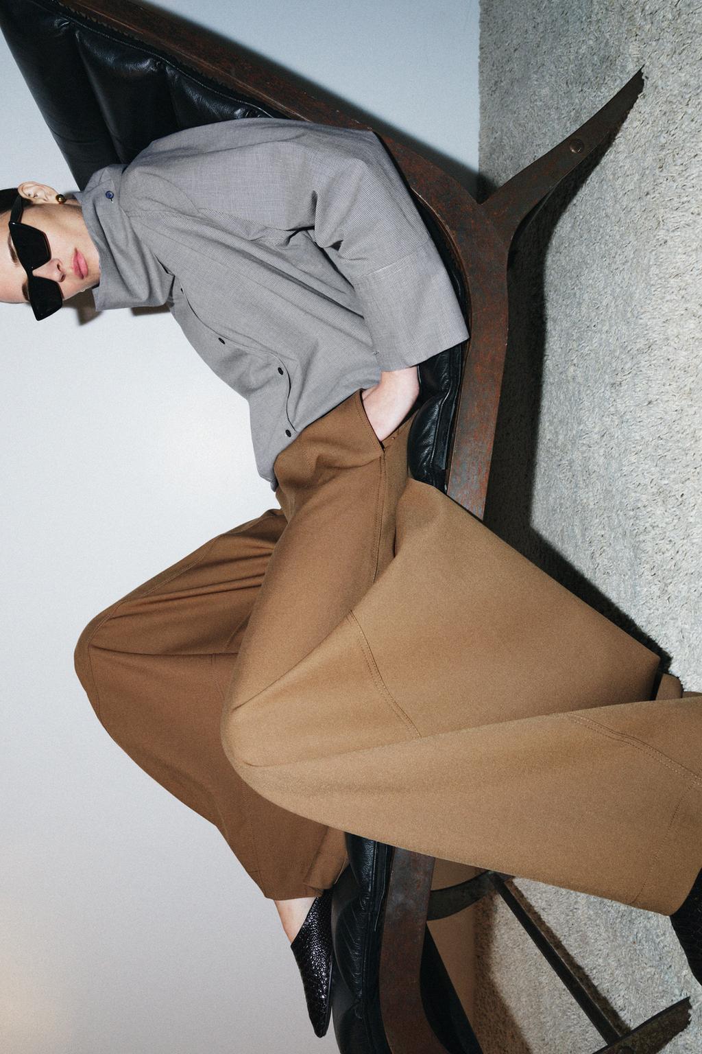 БРЮКИ WIDE-LEG ОБЪЕМНОГО КРОЯ — ZW COLLECTION