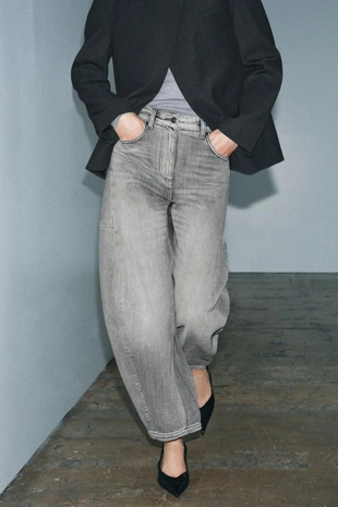 Джинсы ZW COLLECTION ANKLE BALLOON со средней посадкой- Заказать в России