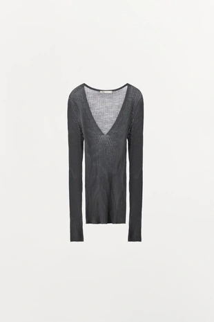 Топ в рубчик из 100% шерсти- Заказать в России