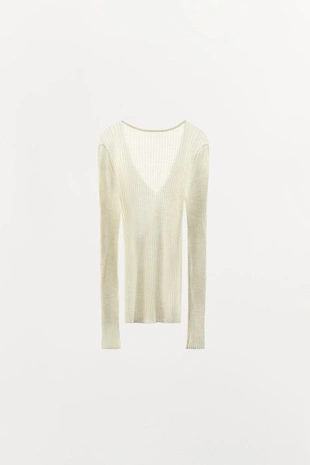 Топ в рубчик из 100% шерсти- Заказать в России