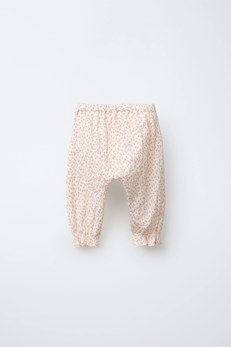 Брюки-джоггеры с цветочным рисунком