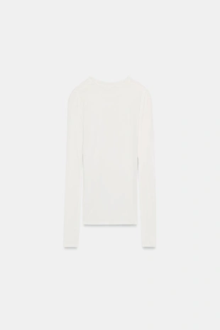 Хлопковая футболка с длинными рукавами- Заказать в России