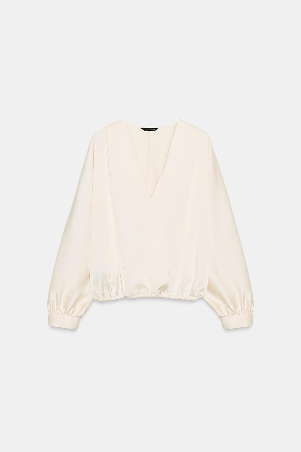 АТЛАСНАЯ БЛУЗА НА ЗАПÁХЕ