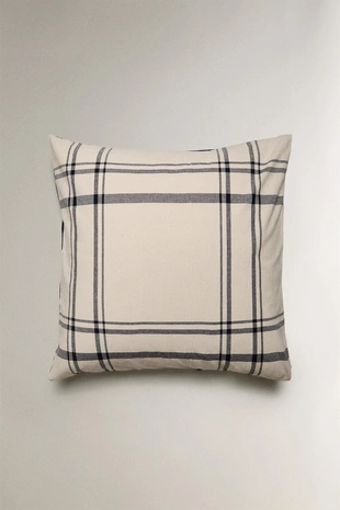 Двусторонняя наволочка из хлопка в клетку- Заказать в России