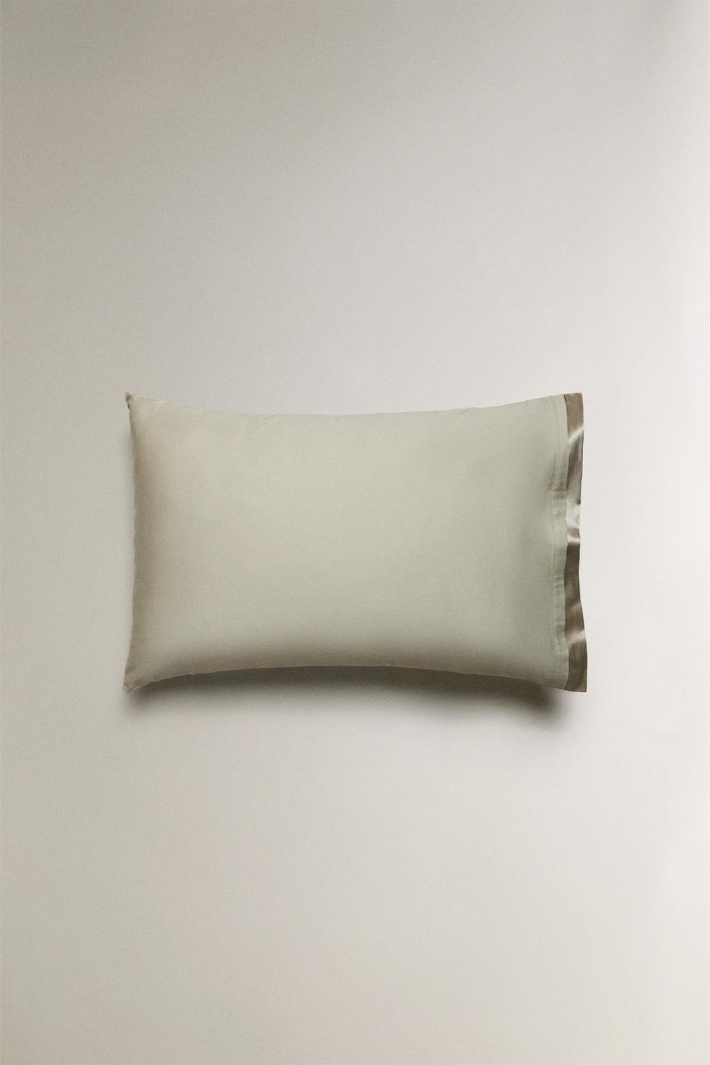 Наволочка из сатина с шелковой отделкой (300 нитей)