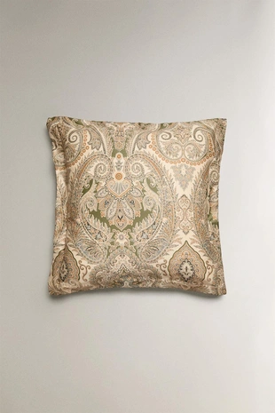 Наволочка из хлопкового сатина с рисунком пейсли (300 нитей)- Заказать в России