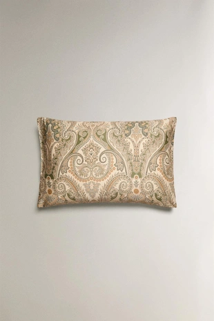 Наволочка из хлопкового сатина с рисунком пейсли (300 нитей)- Заказать в России