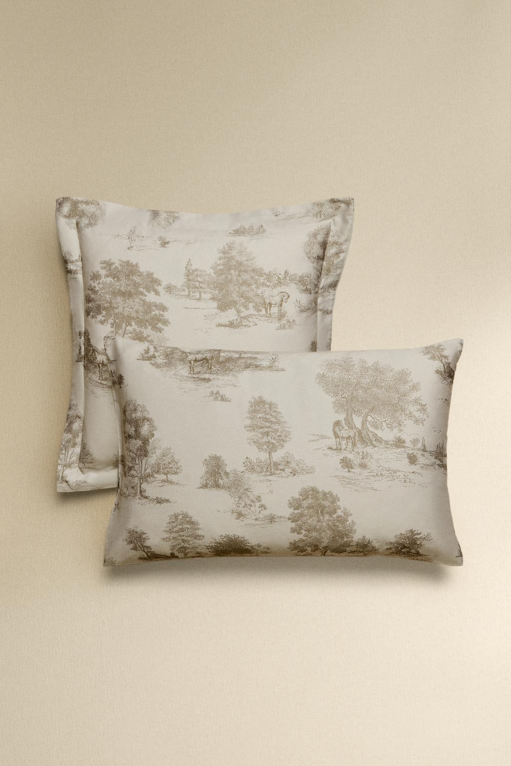 Наволочка из сатина с принтом (300 нитей)