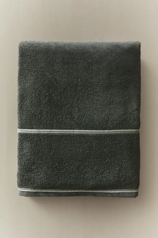 Банный полотенце с каймой из рисового стежка- Заказать в России