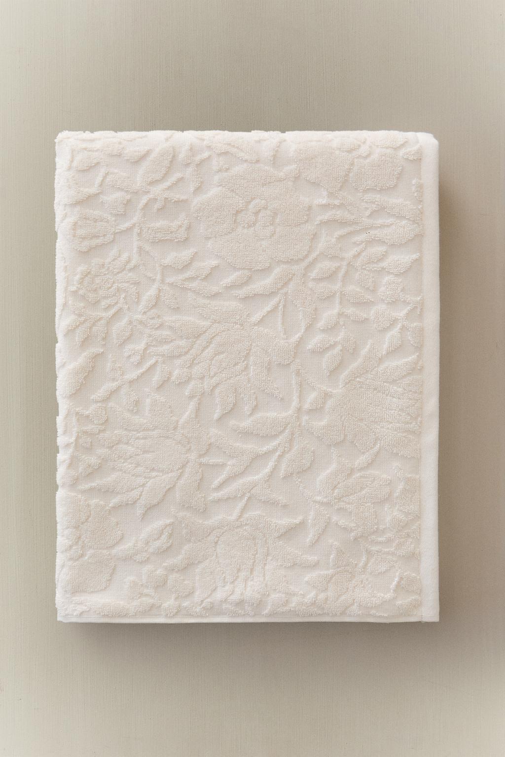 Полотенце для ванной с цветочным жаккардовым узором