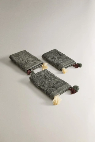 Набор ручных полотенец с кисточками (набор из 3)- Заказать в России