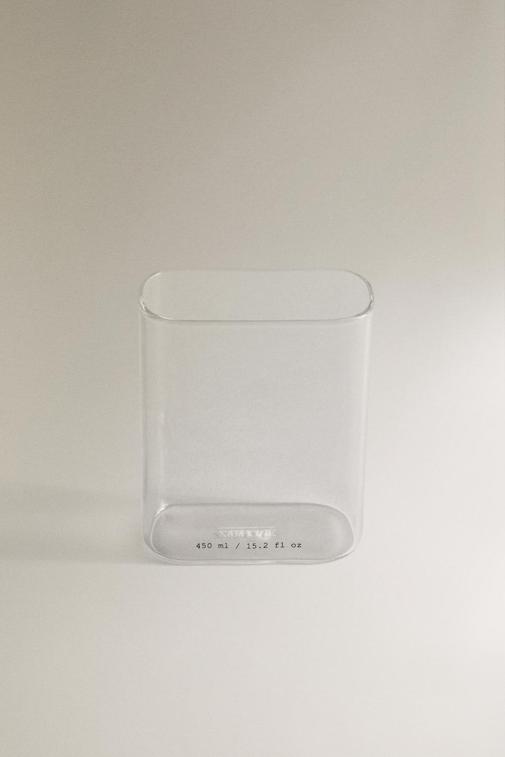 Стакан для зубных щеток из боросиликатного стекла с надписями