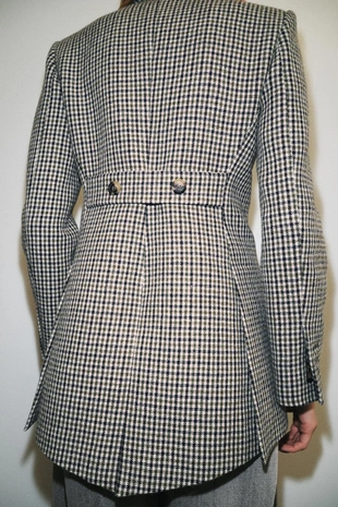 Асимметричный блейзер в клетку из шерстяной ткани — ZW COLLECTION LIMITED EDITION- Заказать в России