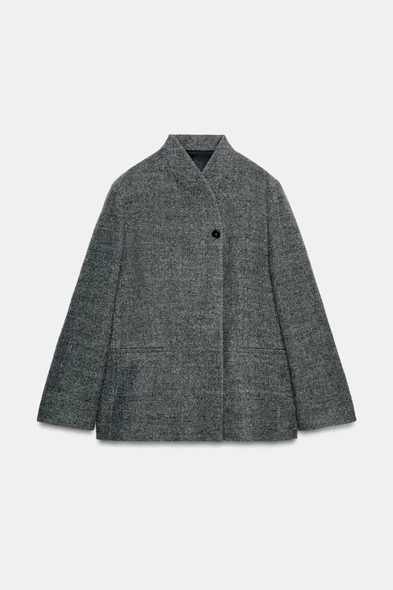 БЛЕЙЗЕР ИЗ ШЕРСТИ С ПУГОВИЦЕЙ — коллекция Zara «ZW» 