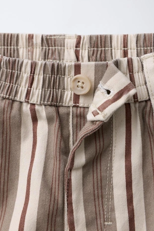 Брюки бэгги в полоску- Заказать в России