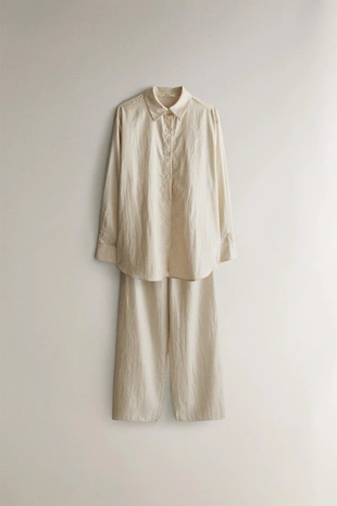 Рубашка с атласным отливом- Заказать в России