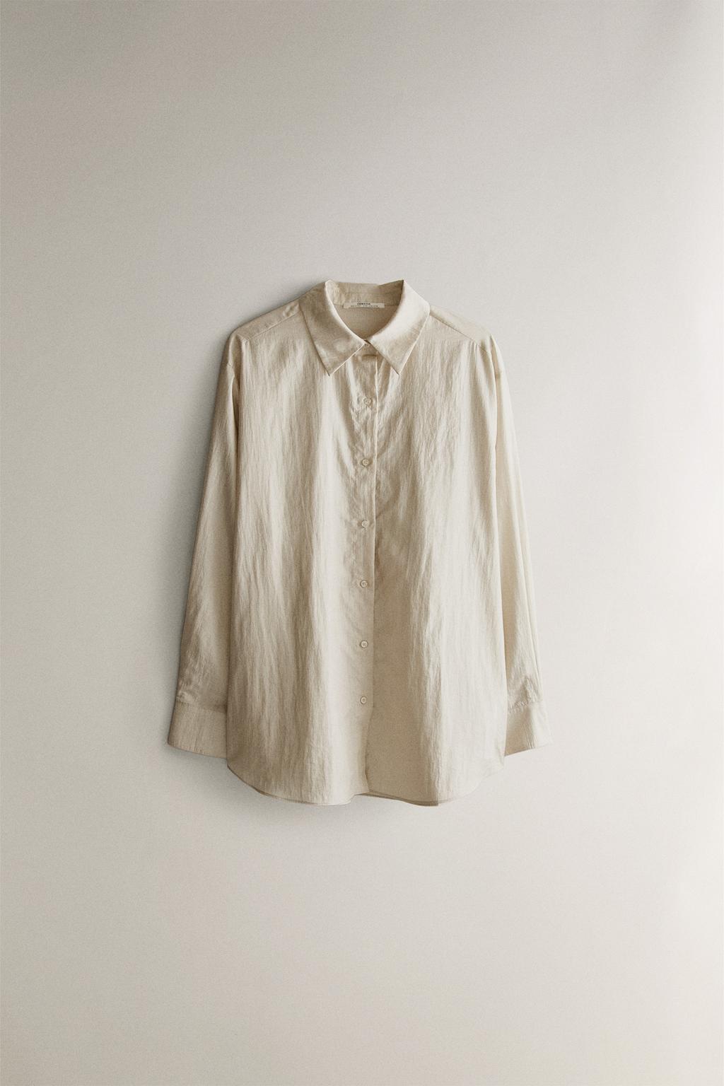 Рубашка с атласным отливом